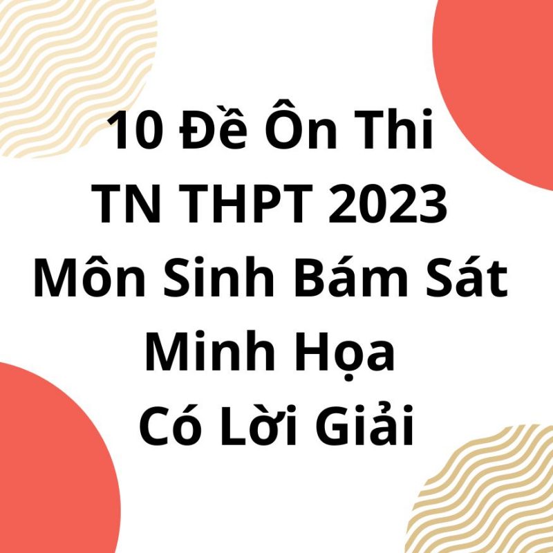 10 Đề Ôn Thi Tốt Nghiệp THPT 2023 Môn Sinh Bám Sát Minh Họa