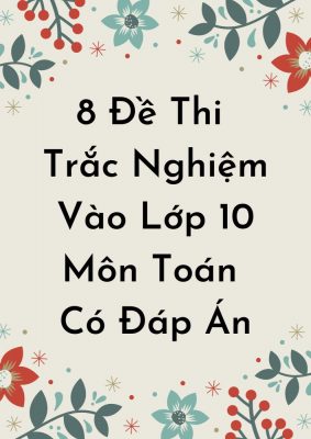 8 Đề Thi Trắc Nghiệm Vào Lớp 10 Môn Toán Có Đáp Án