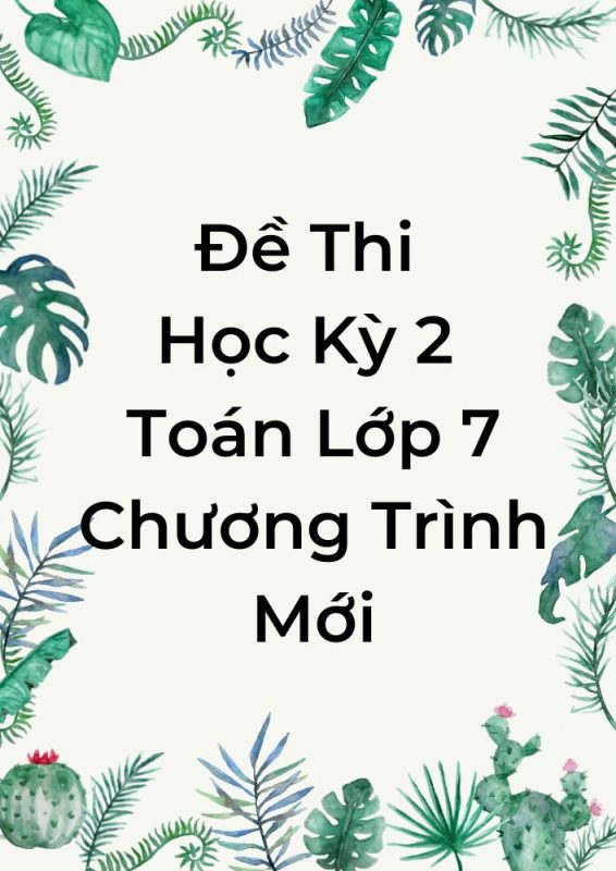 Đề Thi Học Kỳ 2 Toán Lớp 7 Chương Trình Mới