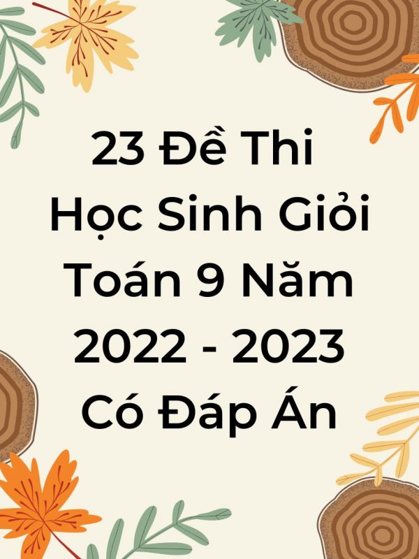 23 Đề Thi Học Sinh Giỏi Toán 9 Năm 2022-2023