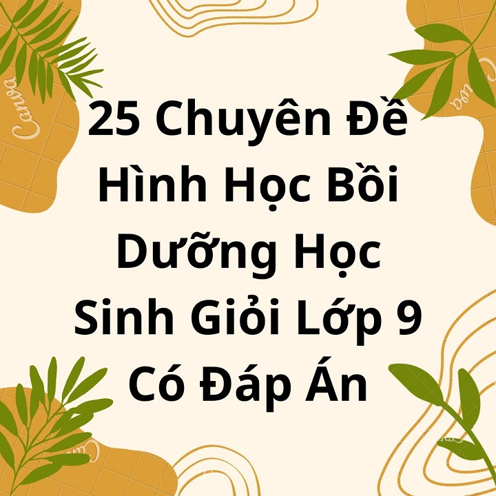 25 Chuyên Đề Hình Học Bồi Dưỡng Học Sinh Giỏi Lớp 9