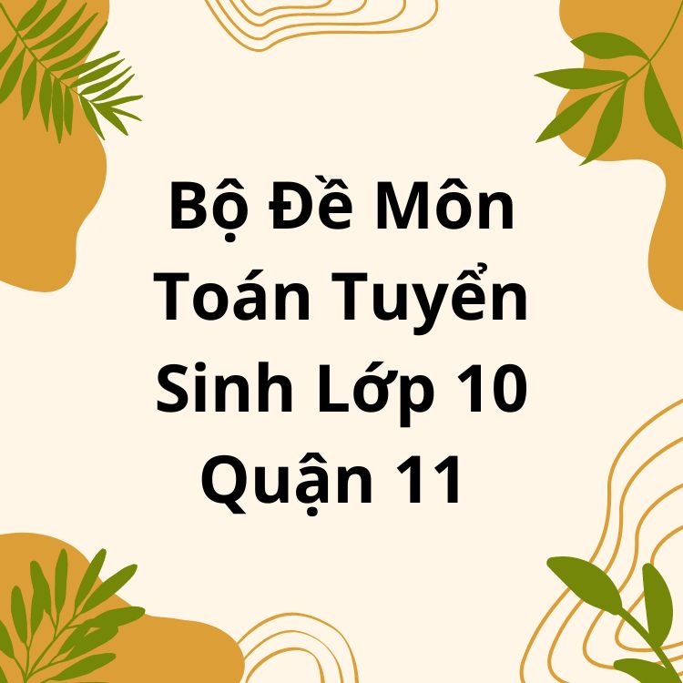 Bộ Đề Môn Toán Tuyển Sinh Lớp 10 Quận 11 TPHCM 2023-2024