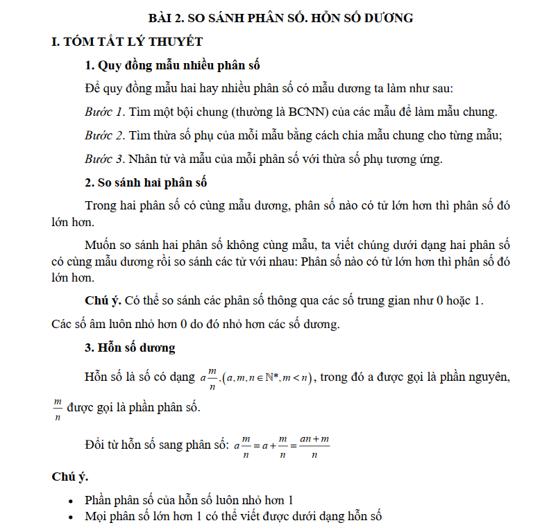 Các Chuyên Đề Toán 6 Kết Nối Tri Thức Tập 2