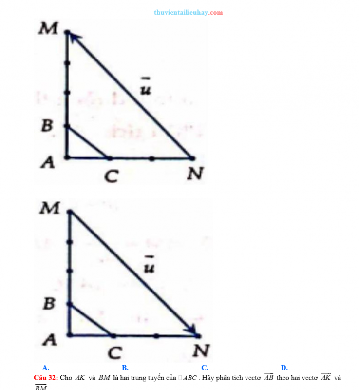 70 Câu Trắc Nghiệm Toán 10: Bài Tích Của Một VecTơ Với Một Số