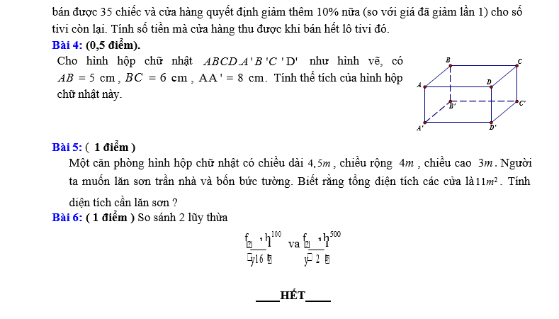 Đề Giữa Kỳ 1 Lớp 7 Năm Học 2022-2023