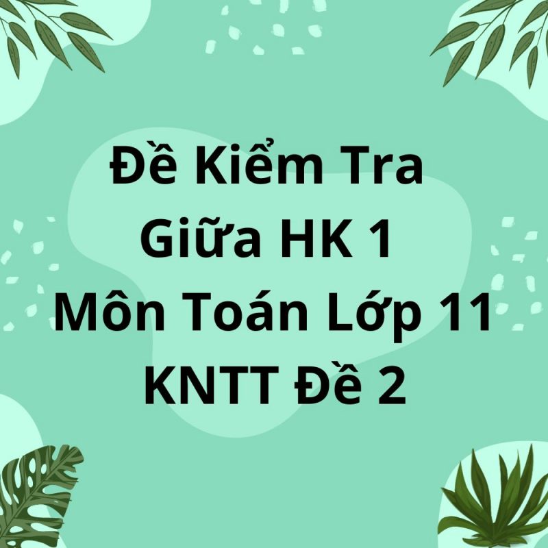 Đề Kiểm Tra Giữa HK 1 Môn Toán Lớp 11 KNTT Đề 2