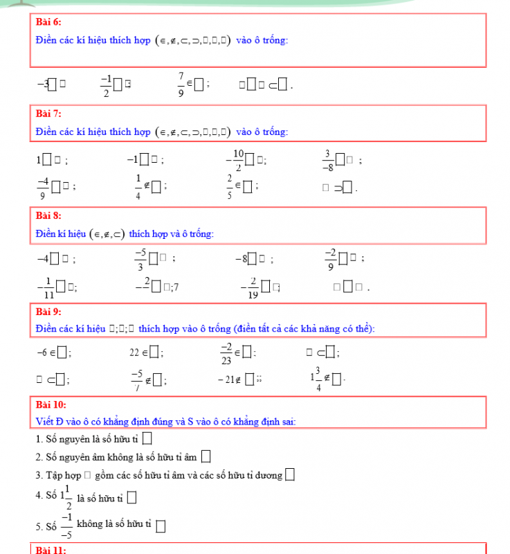 Vở Bài Tập Toán 7 Tập 1 Chương Trình Mới