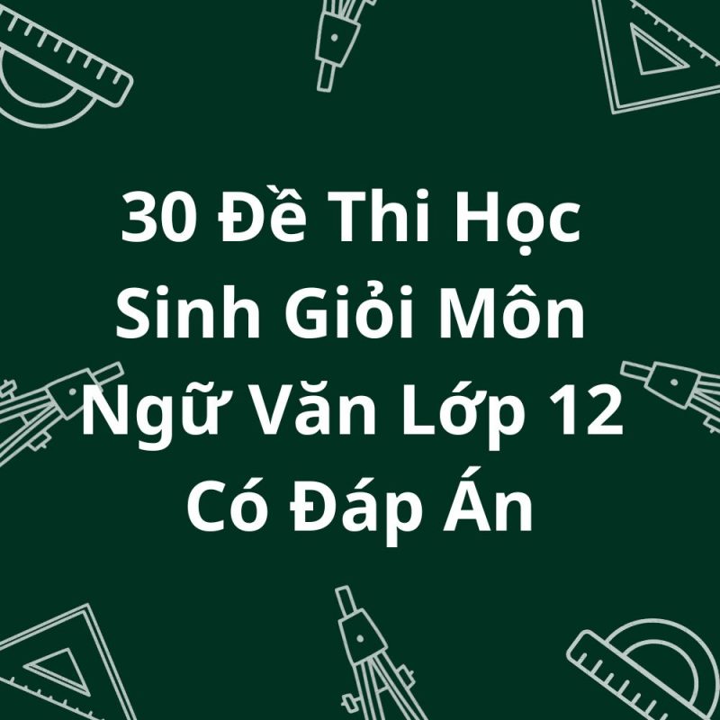 30 Đề Thi Học Sinh Giỏi Môn Ngữ Văn Lớp 12 Có Đáp Án