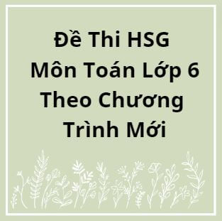 Đề Thi HSG Môn Toán Lớp 6 Theo Chương Trình Mới